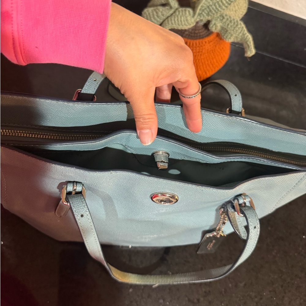 Coach Light Blue Tote Bag - Picture 5 of 14